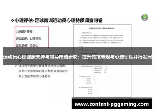 运动员心理健康支持与辅导策略研究：提升竞技表现与心理韧性并行发展